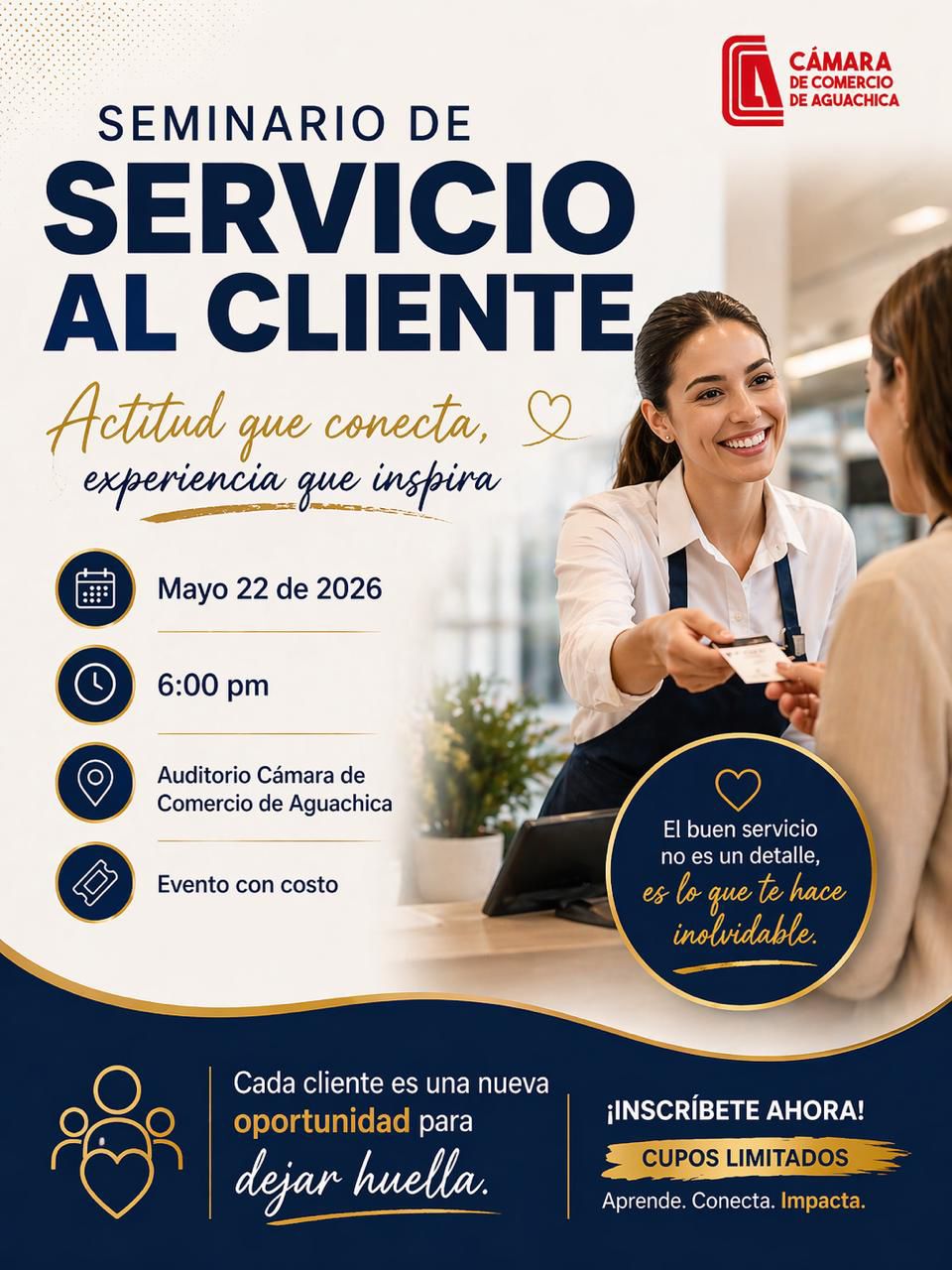 Flyer Seminario de Servicio al Cliente – Aguachica